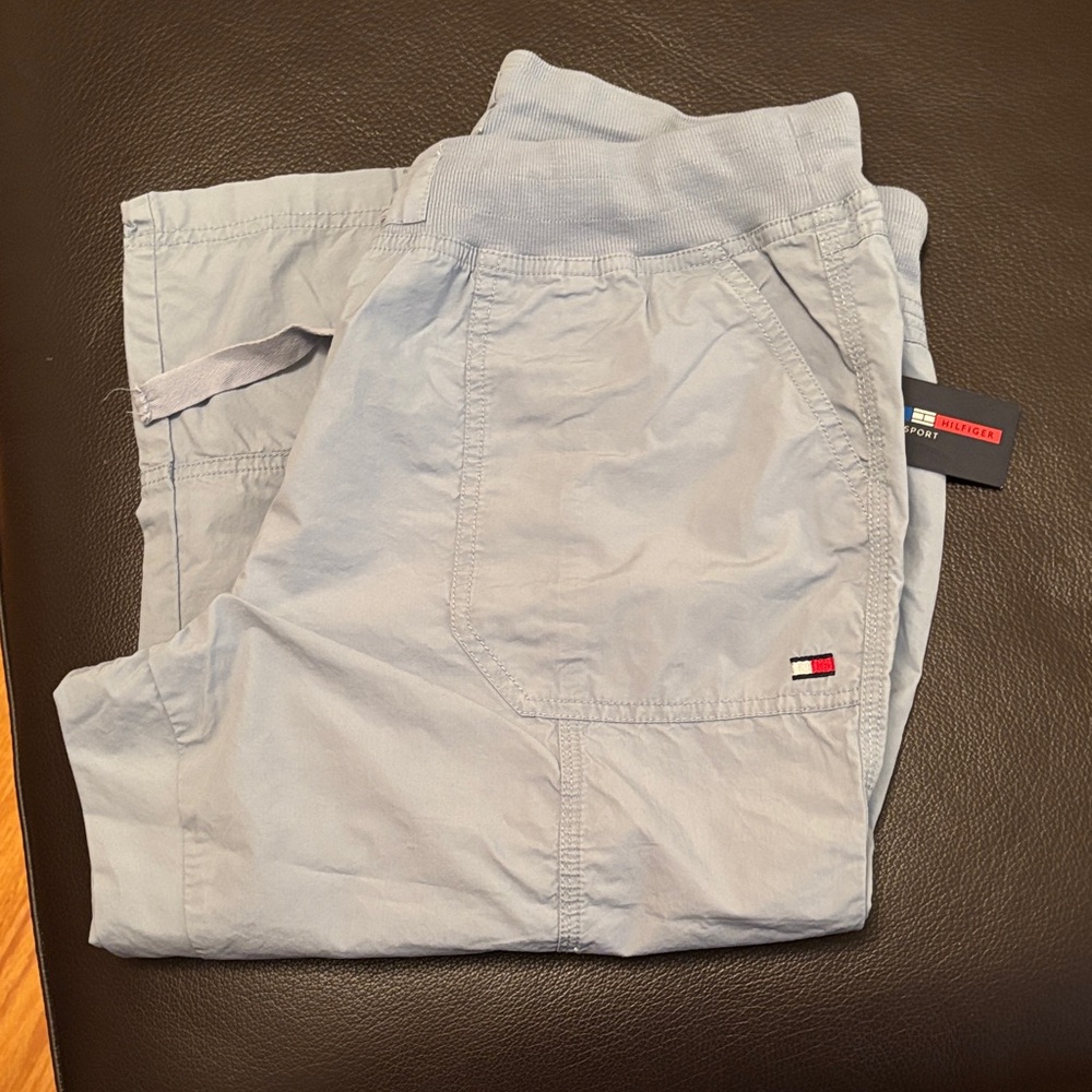 Tommy Hilfiger cropped Light blue Cargo Pants